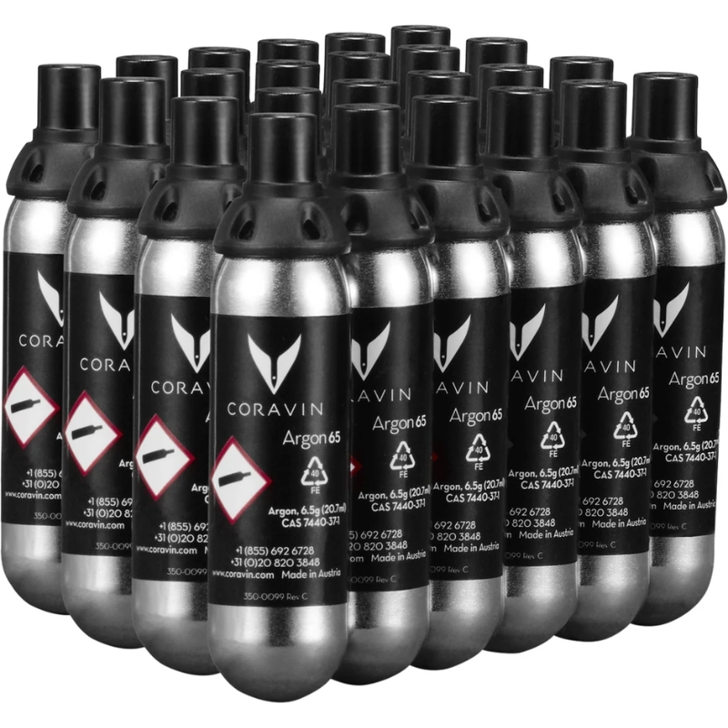 Coravin - Pure gasspatroner 24 stk 6,5g/21 ml sølv