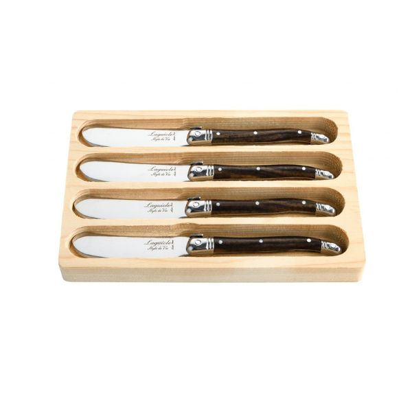 Laguiole - Smørkniv 4 stk dark wood