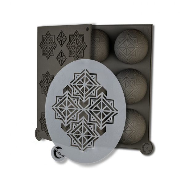 Plate It Plate-it Infinity silikonform 3 deler Grå
