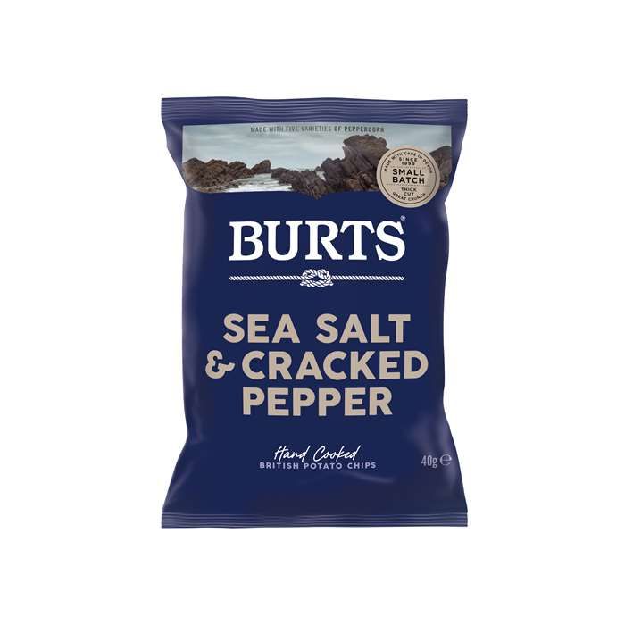 Bilde av Burts Chips Sea Salt & Crushed Peppercorns 40 G