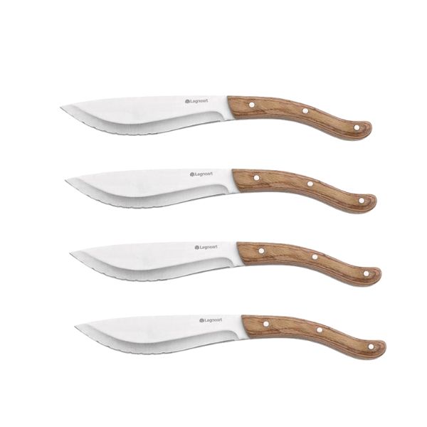 Legnoart - Tomahawk steakknivsett 4 stk lyst skaft